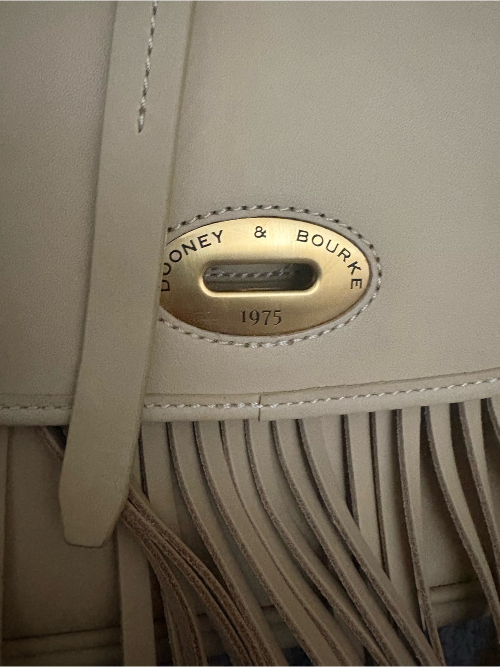 Dooney & Bourke Lulu Fiona Fringe Crossbody Bag in Cream NWT - Picture 6 of 16